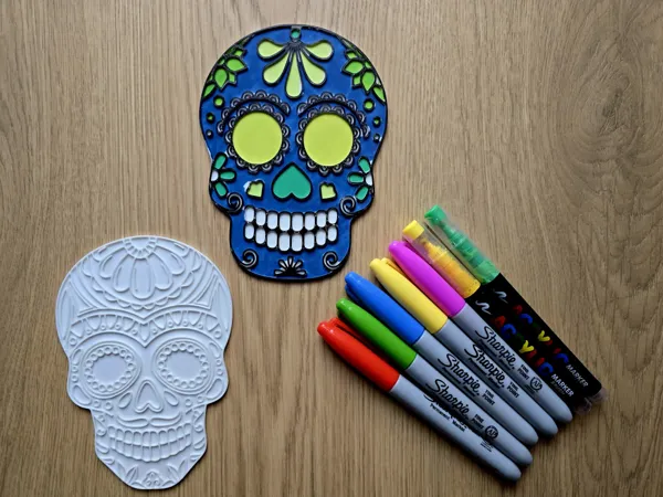 Panneau à colorier Día de los Muertos