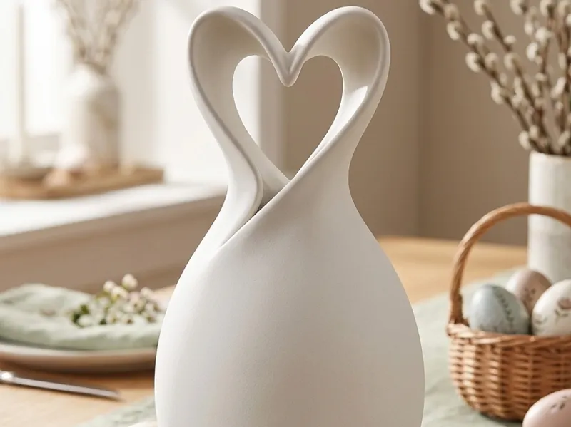 Osterei mit Herz - Elegante Frühlings-Deko