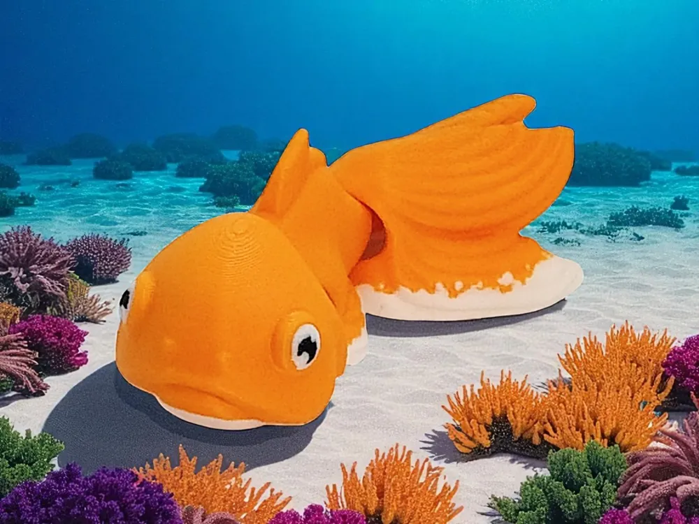 Flexi Goldfish - Stylized Ranchu Goldfish by Squeak MakerWorld ...