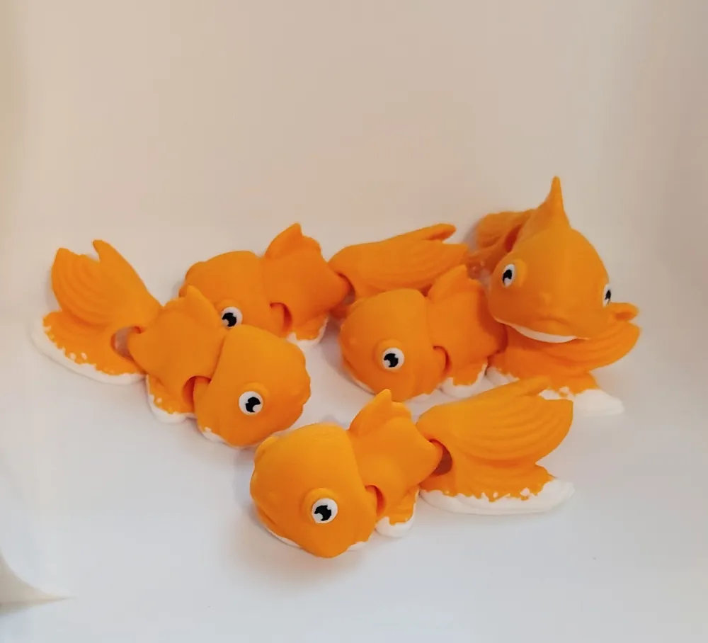 Flexi Goldfish - Stylized Ranchu Goldfish by Squeak MakerWorld ...
