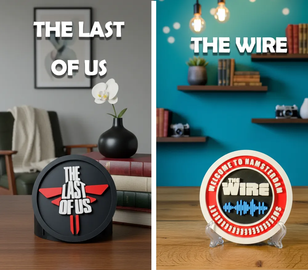 TV shows coaster collection - Free 3D Print Model - MakerWorld