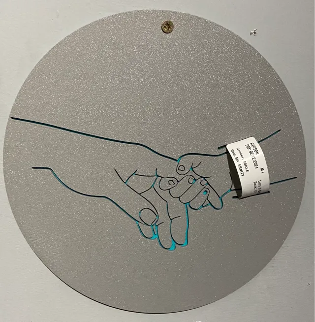 Baby Birth Tag Holder for the wall
