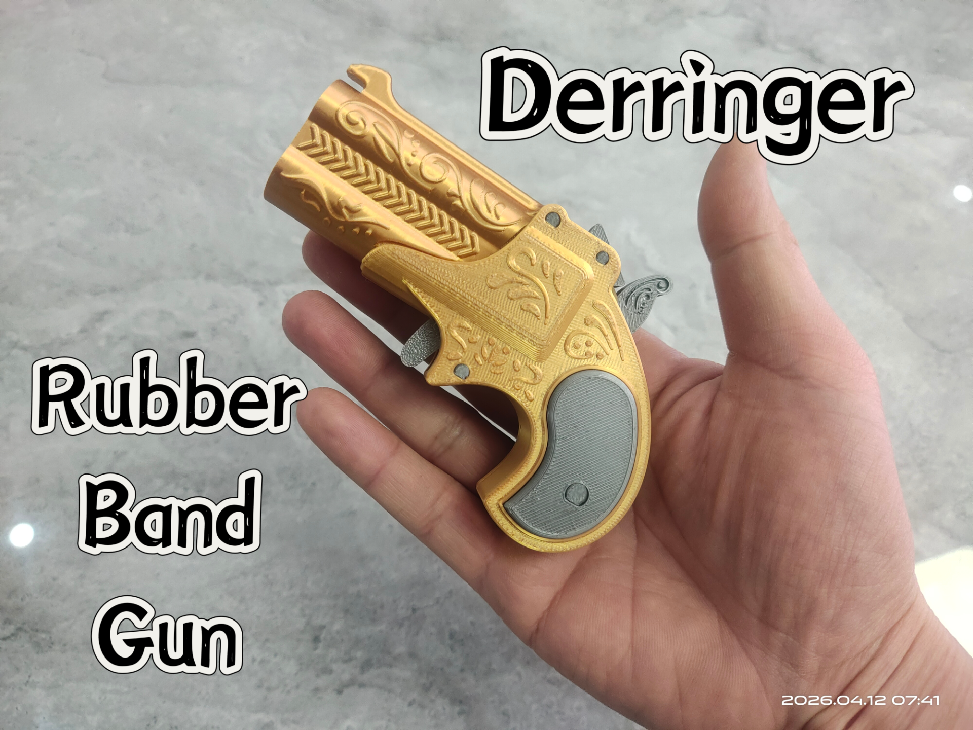Derringer Rubber Band Gun 无需五金