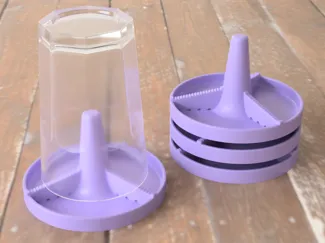 DripDock: Stackable Drying Rack (V2, Solid center)