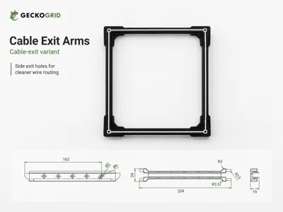 GeckoGrid Cable Exit Arms