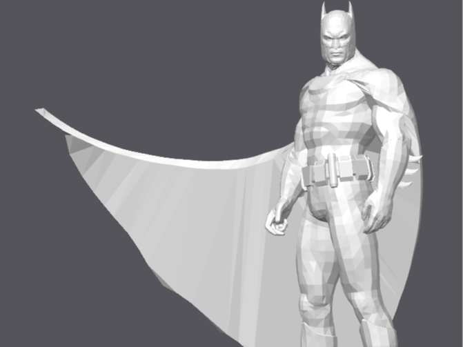 A majestic Batman in a cape standing full body figure by Dragon Chan ...