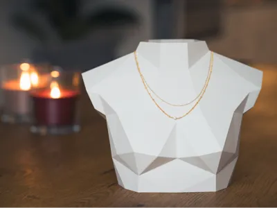 Torso Vase Necklace Display