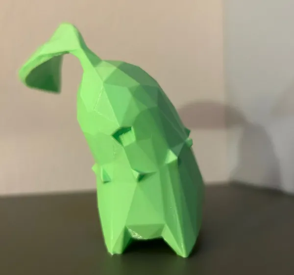 Statuette low poly Chikorita