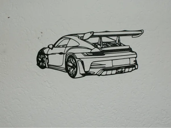 Aileron arrière Porsche, déco murale