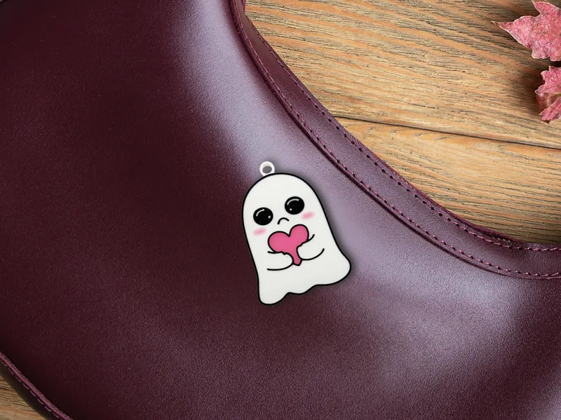 Ghost Holding a Heart Keychain