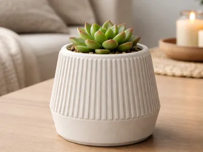 Fluted Zen Planter