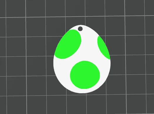 Yoshi egg earrings view 2