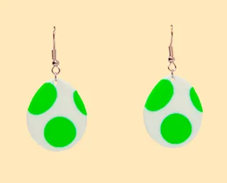 Yoshi egg earrings