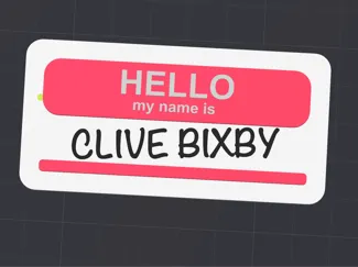 Clive Bixby Name Tag