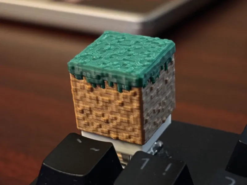 Minecraft Grass Block Keycap