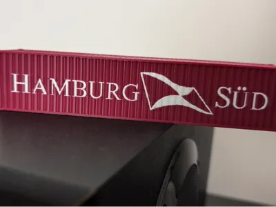 Hamburg Sud Shipping Container HO scale 1/87 40ft