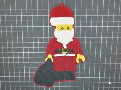 brick men Santa Claus Keychain