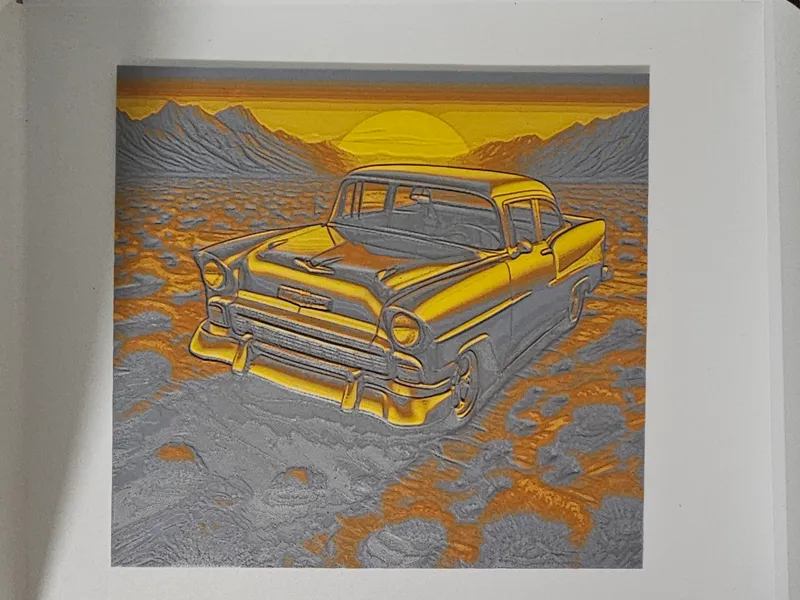 1955 Chevy in the Sunset Wall Art Decor Decoration