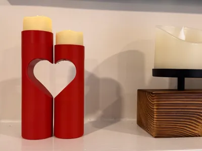 Dual Heart-Shaped Tealight Holders