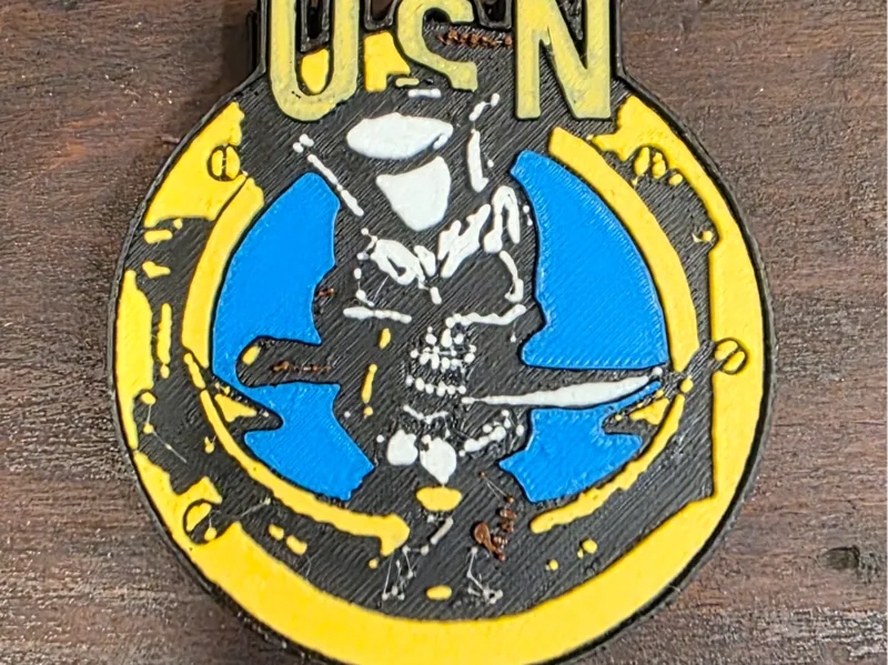 Navy Skull Challenge Coin