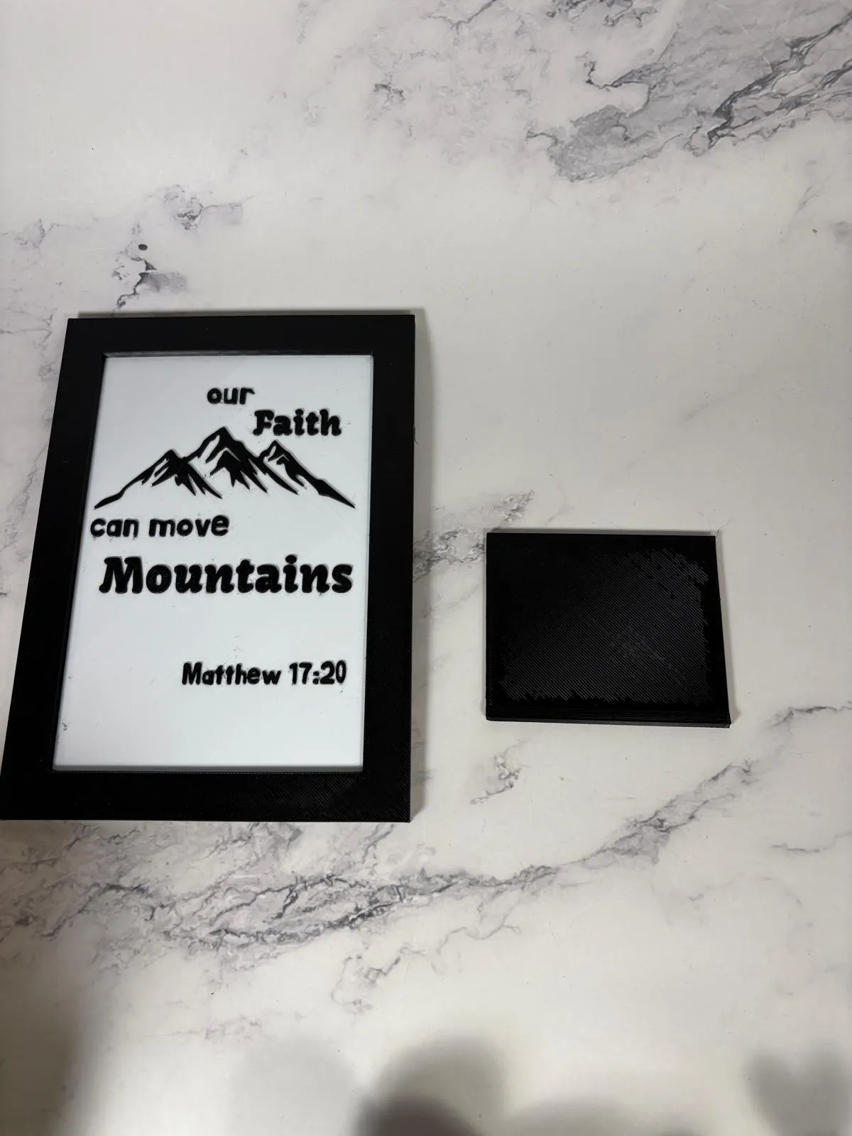 „Our Faith Can Move Mountains“ 3D-Bilderrahmen Set view 3