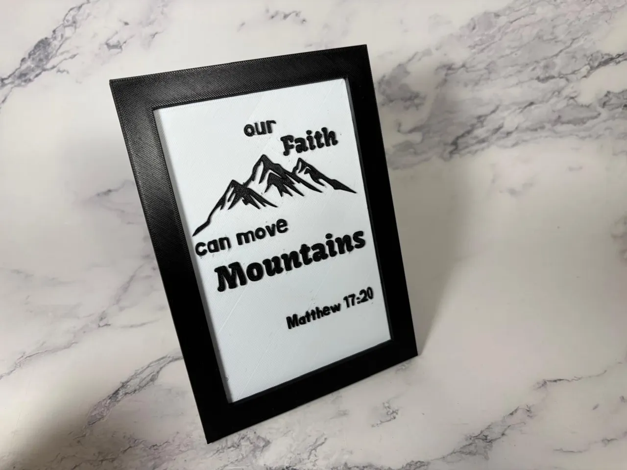 „Our Faith Can Move Mountains“ 3D-Bilderrahmen Set view 2