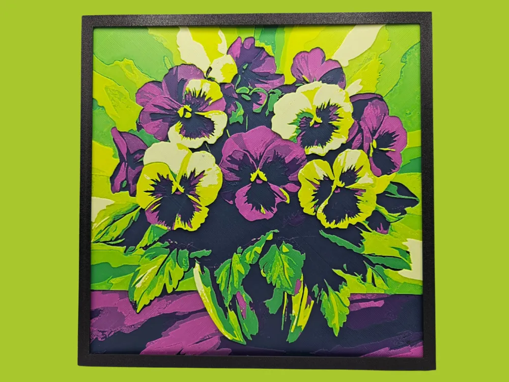 Vase of Pansies