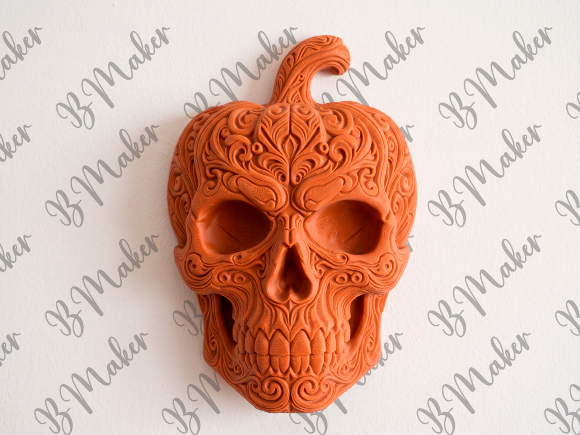 Calavera Calabaza Terrorífica - Wall Art - 3D printed Decor, in stock in India