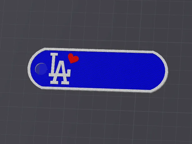 Customizable Dodgers Keychain