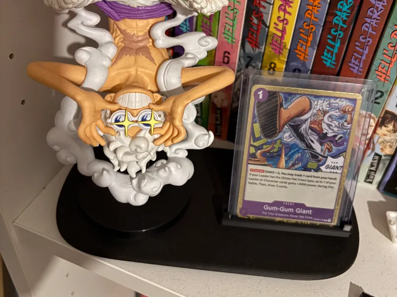 Luffy Gear 5 Figure & TCG Card Display Stand