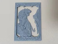 Plaque relief tigre rugissant ajourée — photo 2
