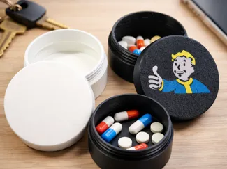 Vault Boy Pill Box Travel Container