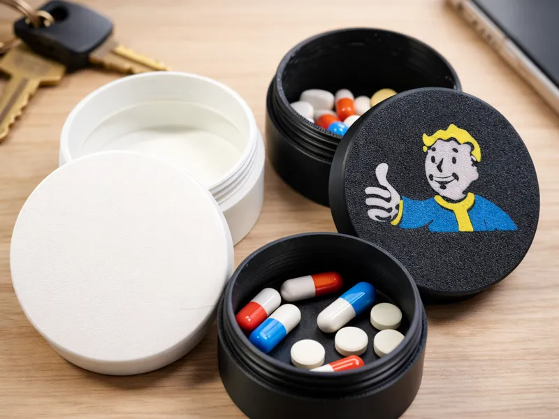 Vault Boy Pill Box Travel Container