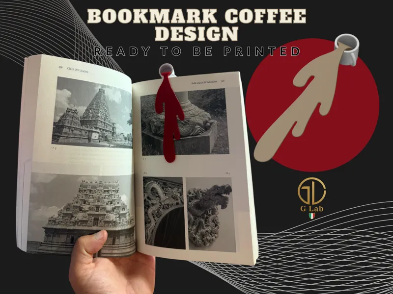 Bookmark with coffee design - Segnalibro caffè