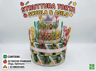 Torta Portasucchi e Brioches per Scuola/Asilo