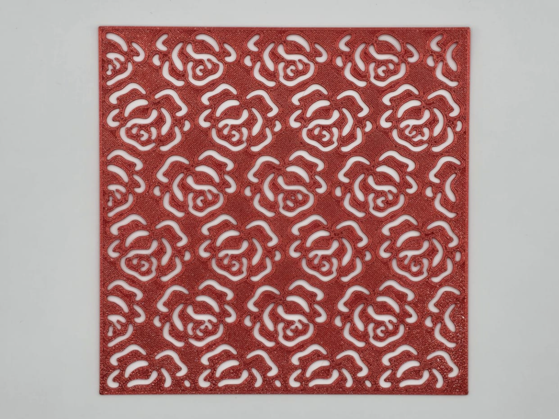 Seamless Rose Blossom Pattern Craft Stencil