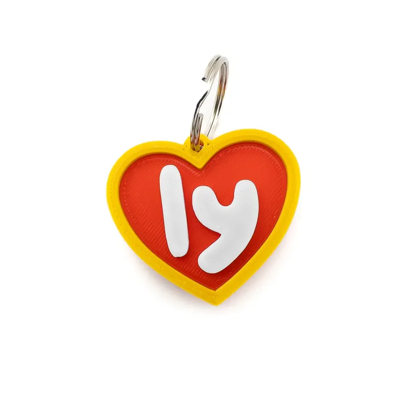 LY Dog Tag Beanie Baby Keychain
