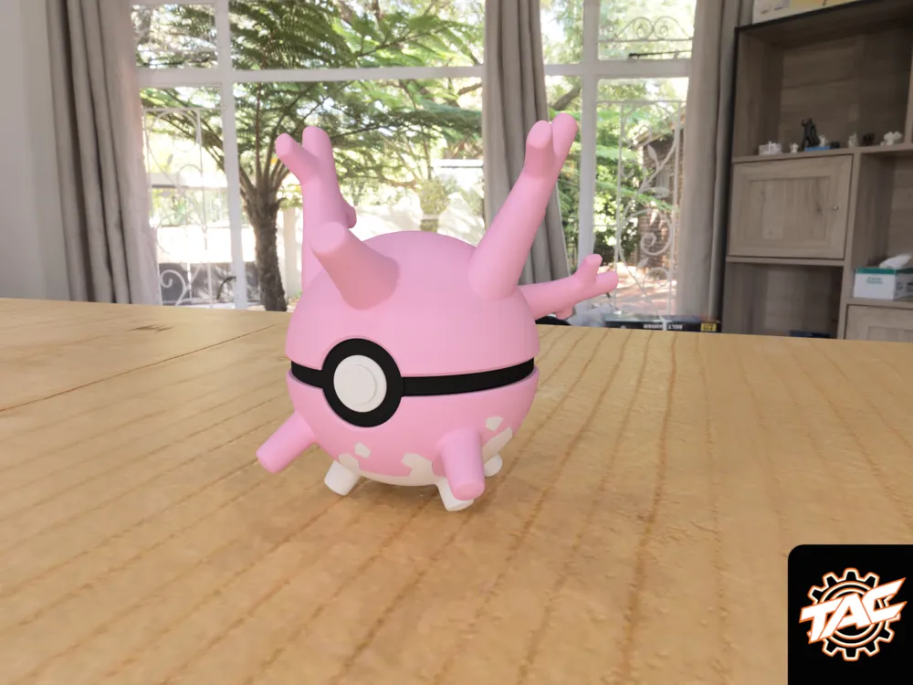 Modelo para impresión 3D: #0222 - Corsola. Referencia del modelo original.