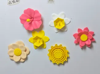花花立体冰箱贴-水仙花-芙蓉花-荷花=菊花-山茶花等