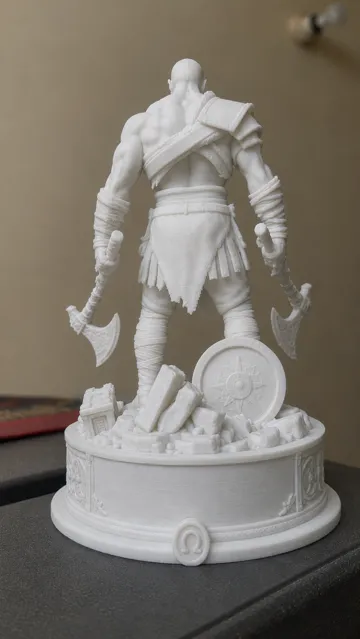 Letrero o emblema decorativo: Kratos – Muscular Heroic Stance — vista de referencia 4