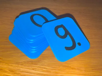 Basic Script Digit Cards 0-9