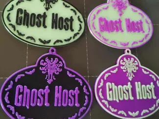Ghost Host Badge / Haunted Mansion Fan decor 