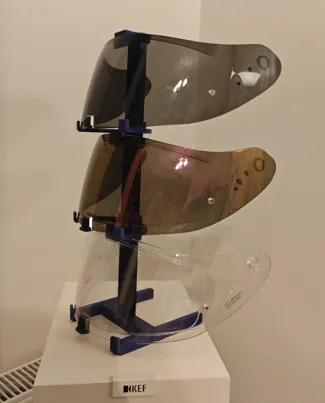 Helmet visor holder