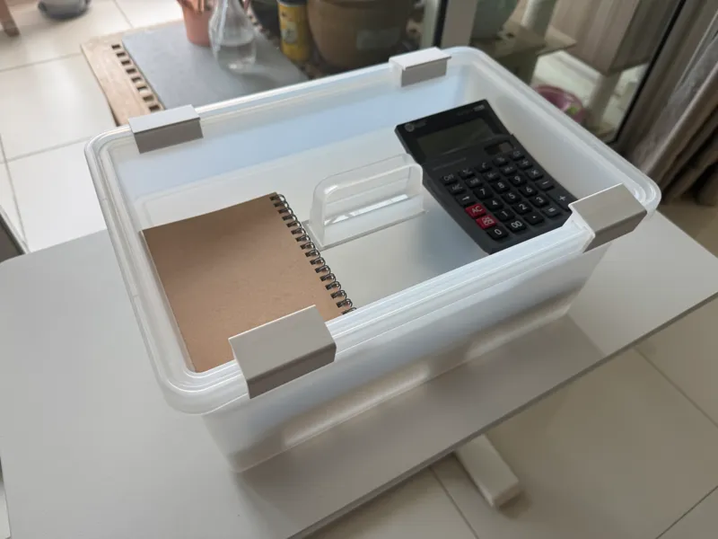 Muji Toolbox (using Tray and Storage Box)