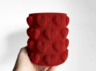 Valentine’s Heart Vase - Chonky Lines 