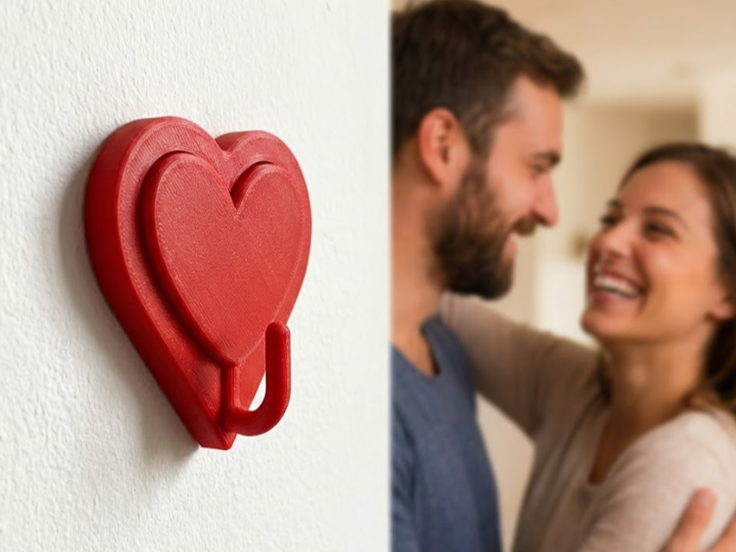 Romantic Heart Wall Hook | Key Holder