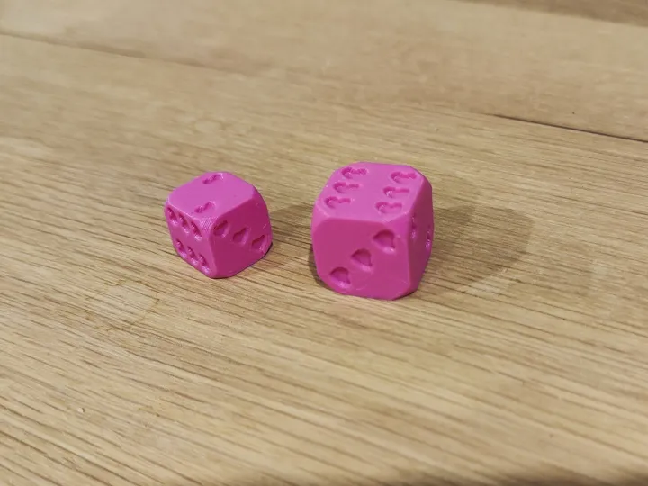 Hearted Dice (D6)/ Würfel (W6)