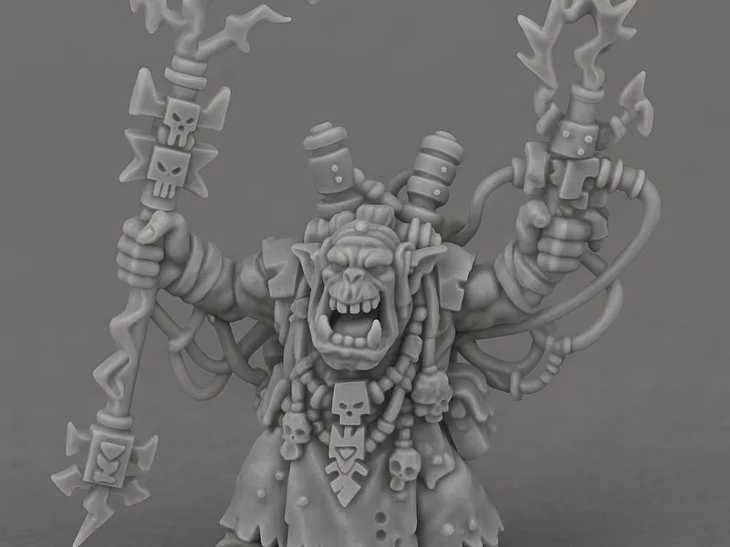 Ork Big Mek mit Shokk Attack Gun