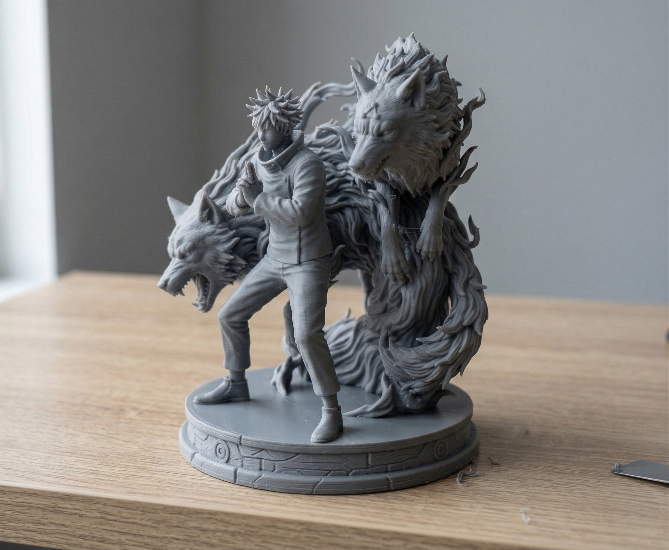3Dプリント 伏黒恵 ＆ 玉犬 (呪術廻戦) - 無料3Dモデル -MakerWorld