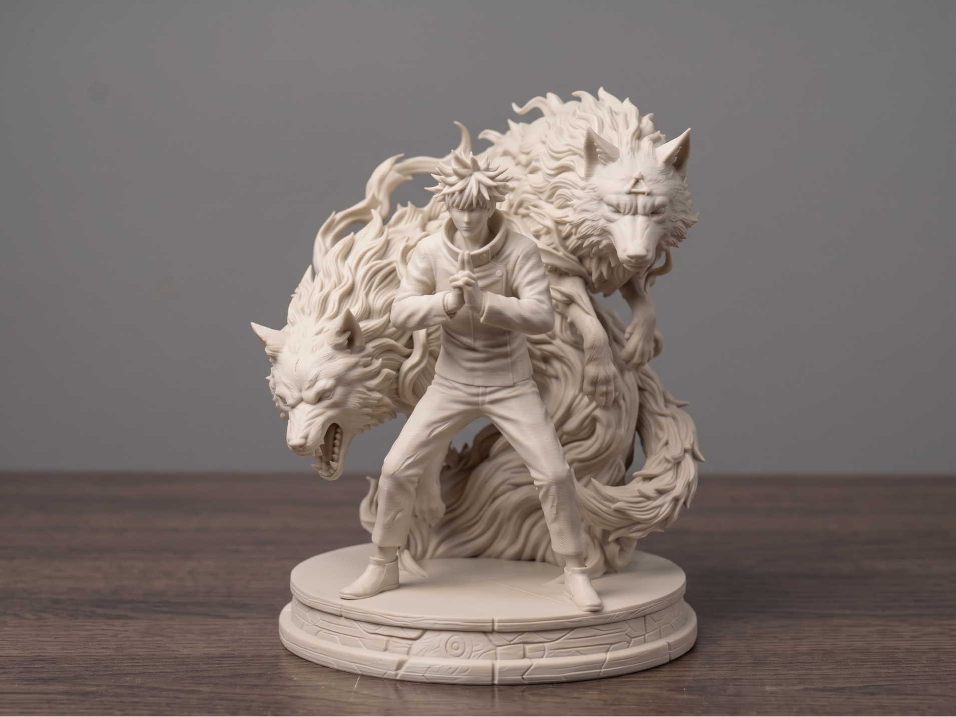 3Dプリント 伏黒恵 ＆ 玉犬 (呪術廻戦) - 無料3Dモデル -MakerWorld